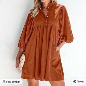 Never Worn Comfortable Rust Dress